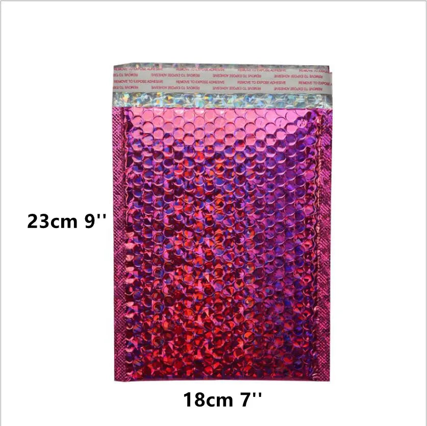 50pcs Rose Gold Poly Bubble Mailer Envelopes Aluminum Foil Padded Envelopes Self Seal Bubble Shipping Mailer Bags