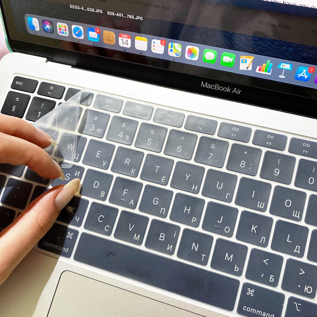 Keyboard Cover for Macbook Air 13 15 Pro 14 16 Touch Bar ID Silicone Protector Skin EU A3113 A3112 A3240 A2337 A3401 M1 M2 M3 M4