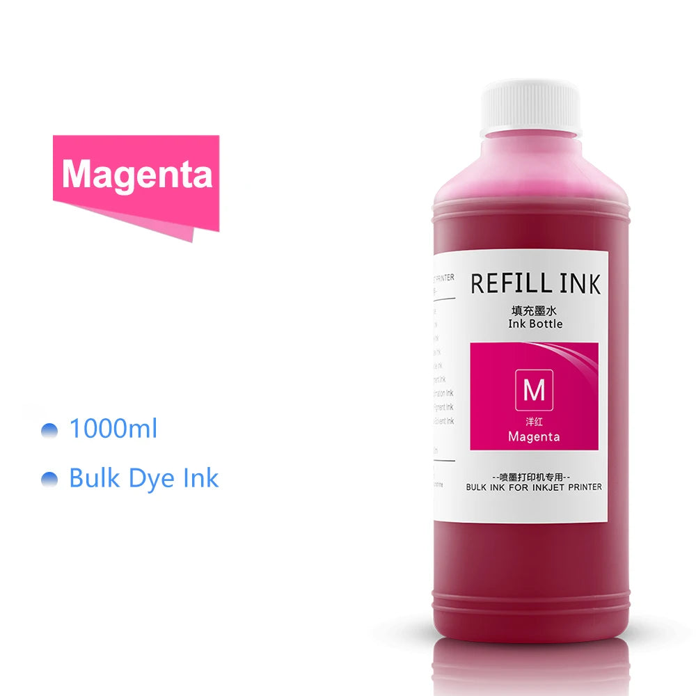 1000ML Dye Ink For HP 72 Refill For T610 T620 T770 T790 T795 T1100 T1120 T1200 T1300 T2300 T1100 T1100PS T1120 T1120PS Printer