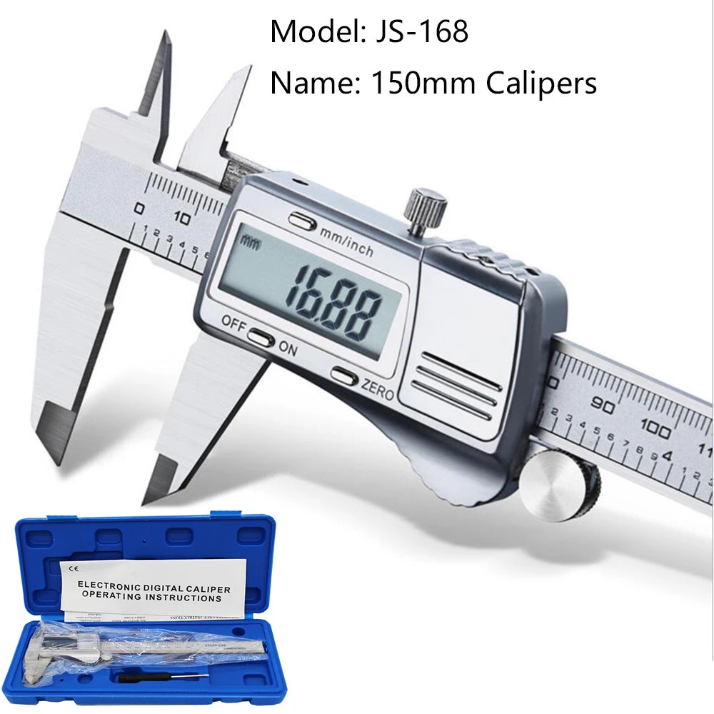 4/6-Inch 100/150mm Big Screen Digital Calipers Stainless Steel Electronic Vernier Caliper Metal Micrometer Measuring Tools