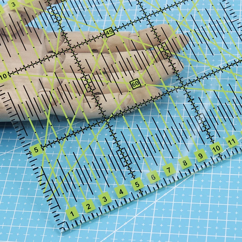 DIY Sewing Patchwork Tool Square Patchwork Ruler Sewing Ruler Clothing Cutting Anti-Skid Function Ruler Sewing Tool