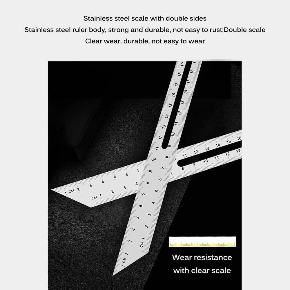 0-22/0-27cm Sliding Angle Ruler T Bevel Hardwood Handle Rotatable Engineer Ruler Plastic Handle Wooden Marking Gauge Protractor
