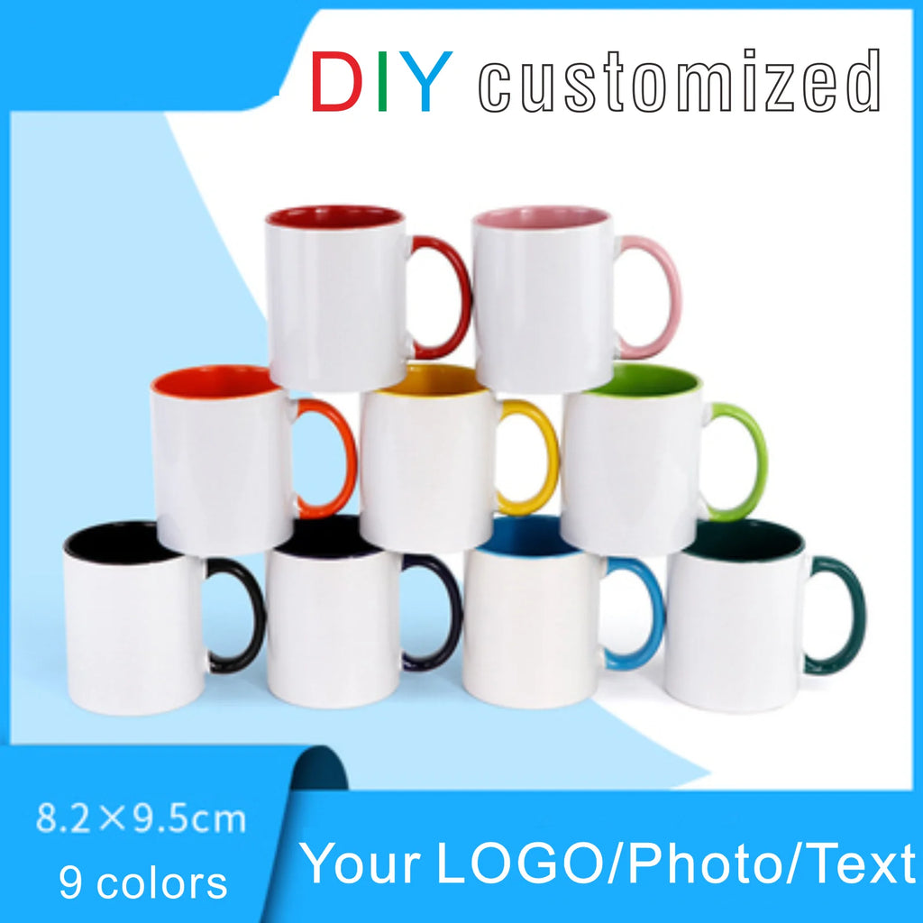 DIY Customized 350ML 12oz Ceramic Mug Print Picture Photo LOGO Text Personalized Coffee Milk Cup Creative Present Cute Gift