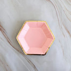 10cm Mini Plate Party Paper Plates Disposable Tableware Birthday Party wedding Decor kids Party Supplies Pink Small Plates 8pcs