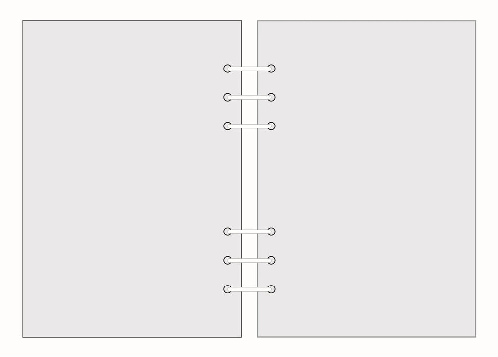 A5 A6 A7 50 Sheet Loose-leaf Colorful Refill Inner Page Line Blank Grid Inner Page Inside Paper Stationery