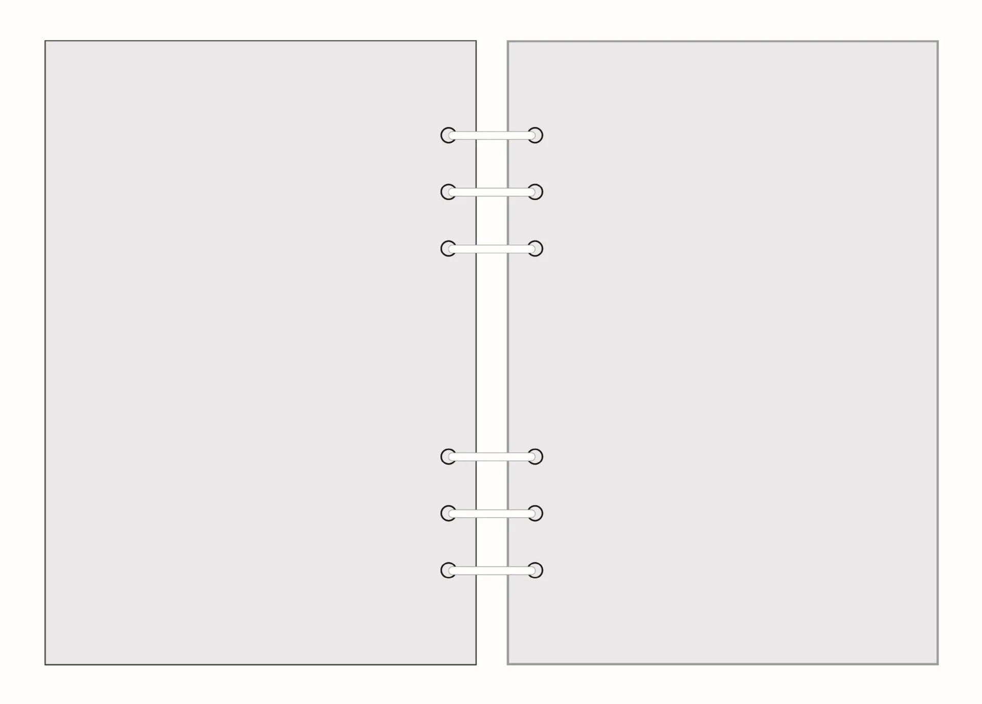 A5 A6 A7 50 Sheet Loose-leaf Colorful Refill Inner Page Line Blank Grid Inner Page Inside Paper Stationery