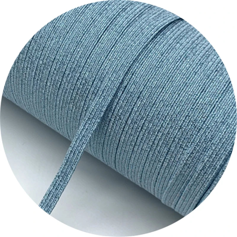 5yards/Lot 6mm Glitter Elastic Ribbon Sewing Elastic Band Fiat Rubber Band For Waist Band Stretch Rope DIY Mask Lanyard