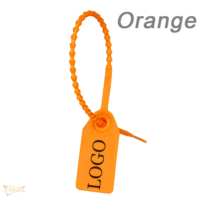 100 Custom Print Hang Tags Beaded Plastic Cable Zip Ties Garment Clothing Shoe Bag Security Brand Logo Tag Label Seal 250mm/9.8"