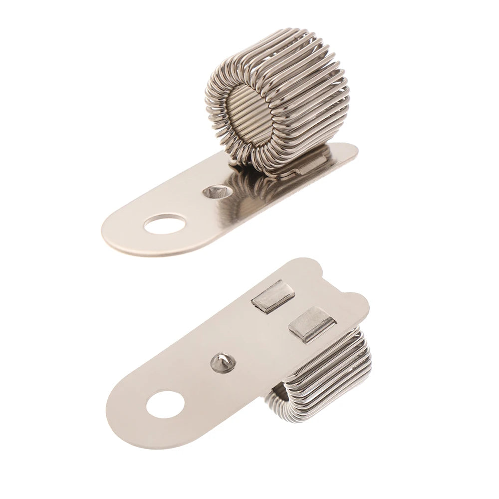 1 PCS Spring Pen Clip Metal Pencil Holder Single Hole Double Opening Triple Orifice Elastic Loop Portable Writing Stationery