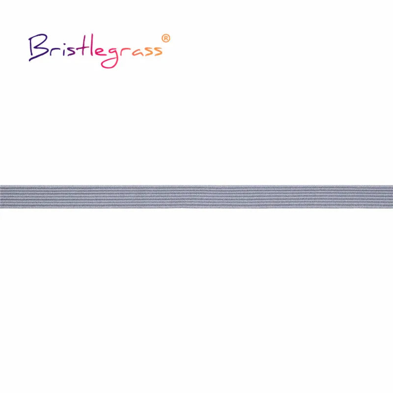 BRISTLEGRASS 2 5 10 Yard Flat Skinny Elastic Cord 1/4" 6mm Latex Rubber Bands Stretch String Notebook Ear Loop Dress Sewing Trim