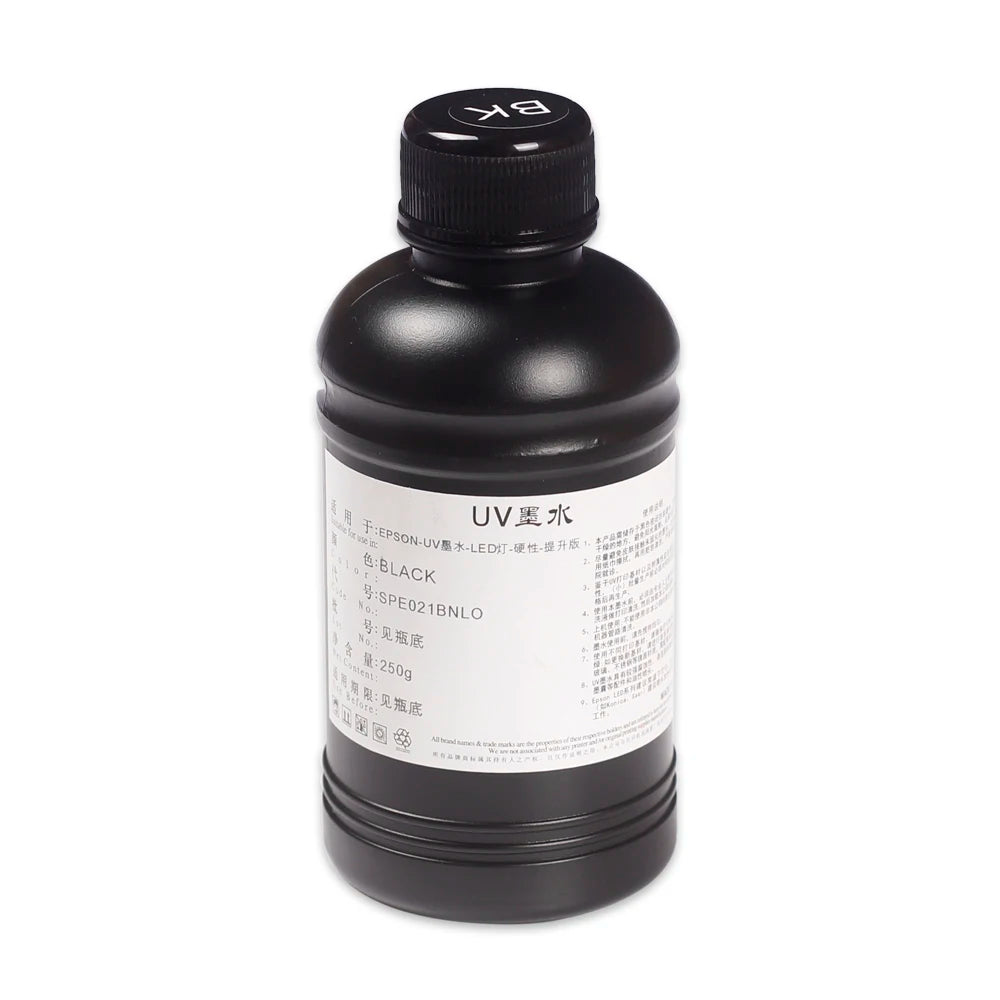 250ml or 500ml UV DTF ink for EPSON R1390 R2000 R1900 T50 L805 L800 L1800 For DX4 DX5 DX6 DX7 TX800 XP600 Printhead Hard uv ink