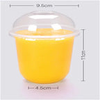 100PCS Plastic Cups With Dome Lids for Iced Cold Drink Coffee Tea Smoothies Sodas Water Party Disposable Tableware dessert cups