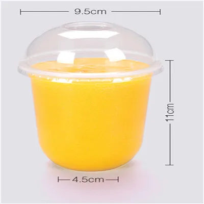 100PCS Plastic Cups With Dome Lids for Iced Cold Drink Coffee Tea Smoothies Sodas Water Party Disposable Tableware dessert cups