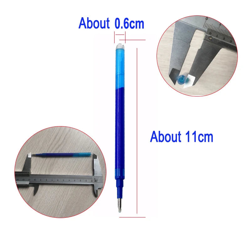 5Pcs/30Pcs Erasable Gel Pen Refill 0.7mm Replacement Office School Writing Stationery Accessory 8 Color Ink Washable Handle Rods