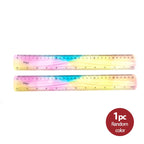 Colourful Student Flexible Ruler, Inch And Metric, 30 Cm/12 Inch, 20 Cm/8 Inch, 15 Cm/6 Inch, Random Colors Student Stationary
