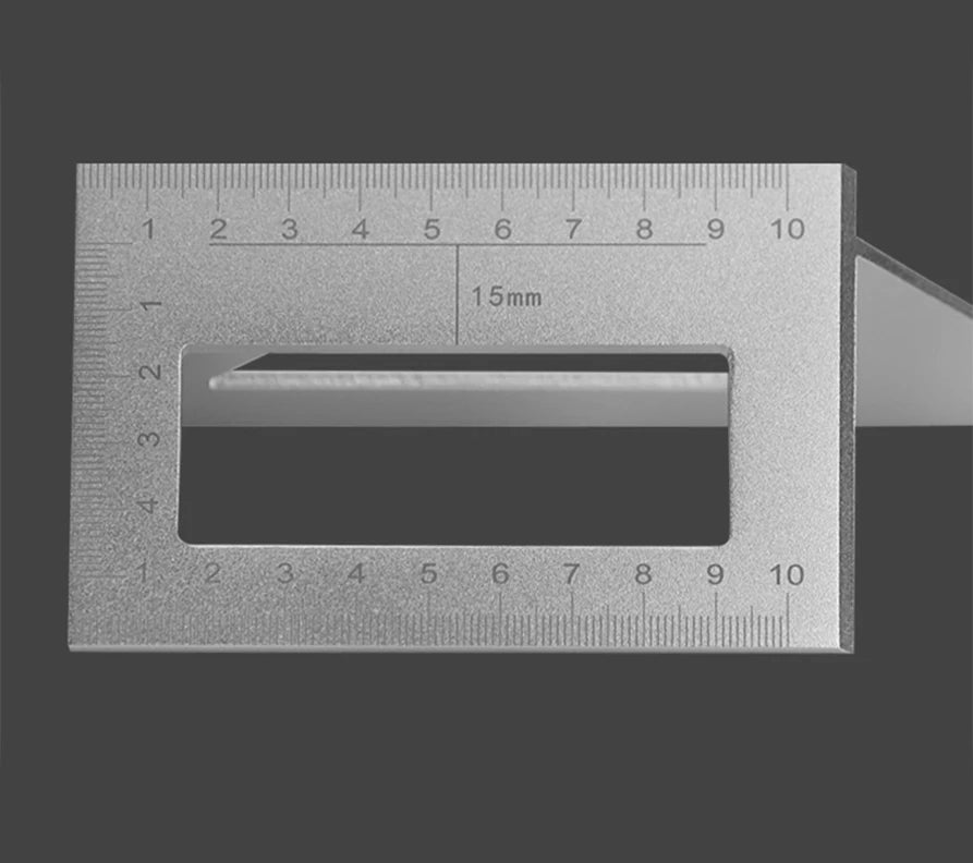 Aluminum Woodwork Scriber T Ruler Multifunction Square 45/90 Degree Gauge Angle Ruler Measuring Woodworking Tool