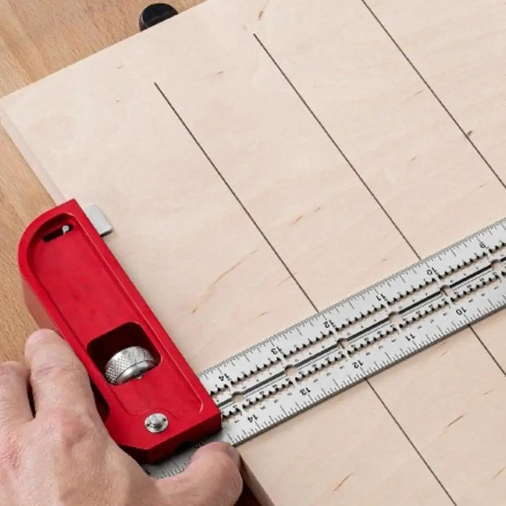 T-type Hole Ruler Professional Combination Square Angle Ruler Adjustable Protractor Right Angle Ruler Carpenter Measuring Tools