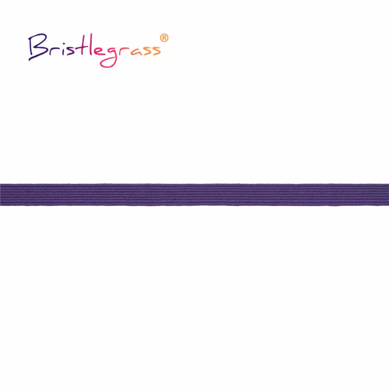 BRISTLEGRASS 2 5 10 Yard Flat Skinny Elastic Cord 1/4" 6mm Latex Rubber Bands Stretch String Notebook Ear Loop Dress Sewing Trim