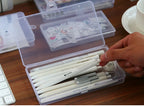 1 PC Stationery Stickers Plastic Storage Box Organizer Container Art Tool Case for Craft Desktop