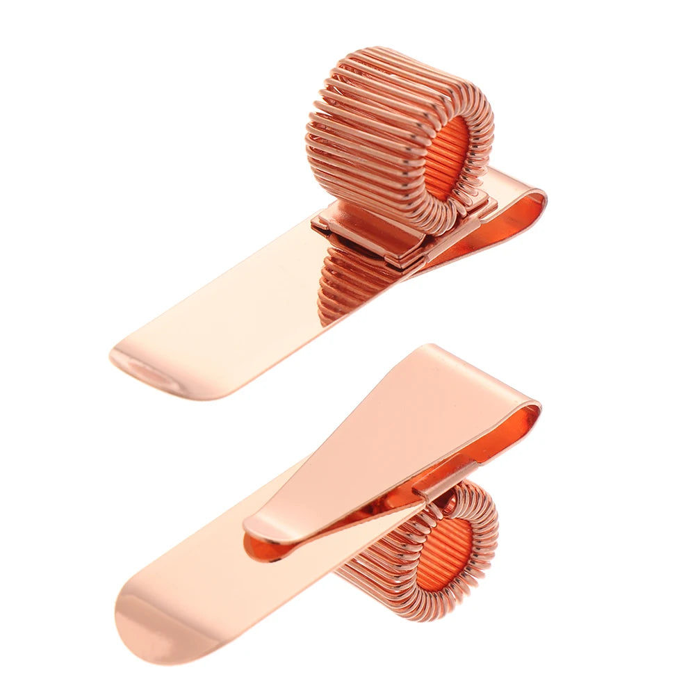 1 PCS Spring Pen Clip Metal Pencil Holder Single Hole Double Opening Triple Orifice Elastic Loop Portable Writing Stationery