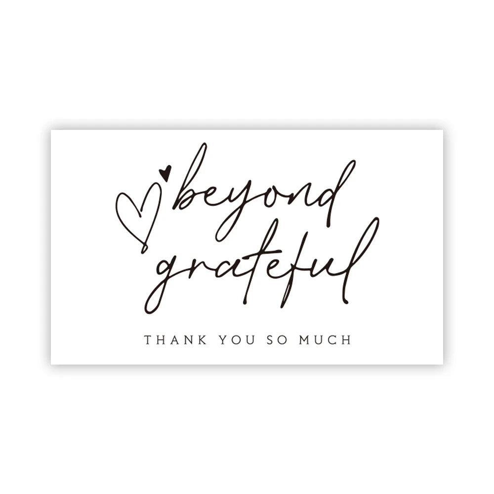 30pcs/pack Pink Thank You Card For Supporting Business Package Decoration "Gorgeous Thanks" Business Card Handmade With Love