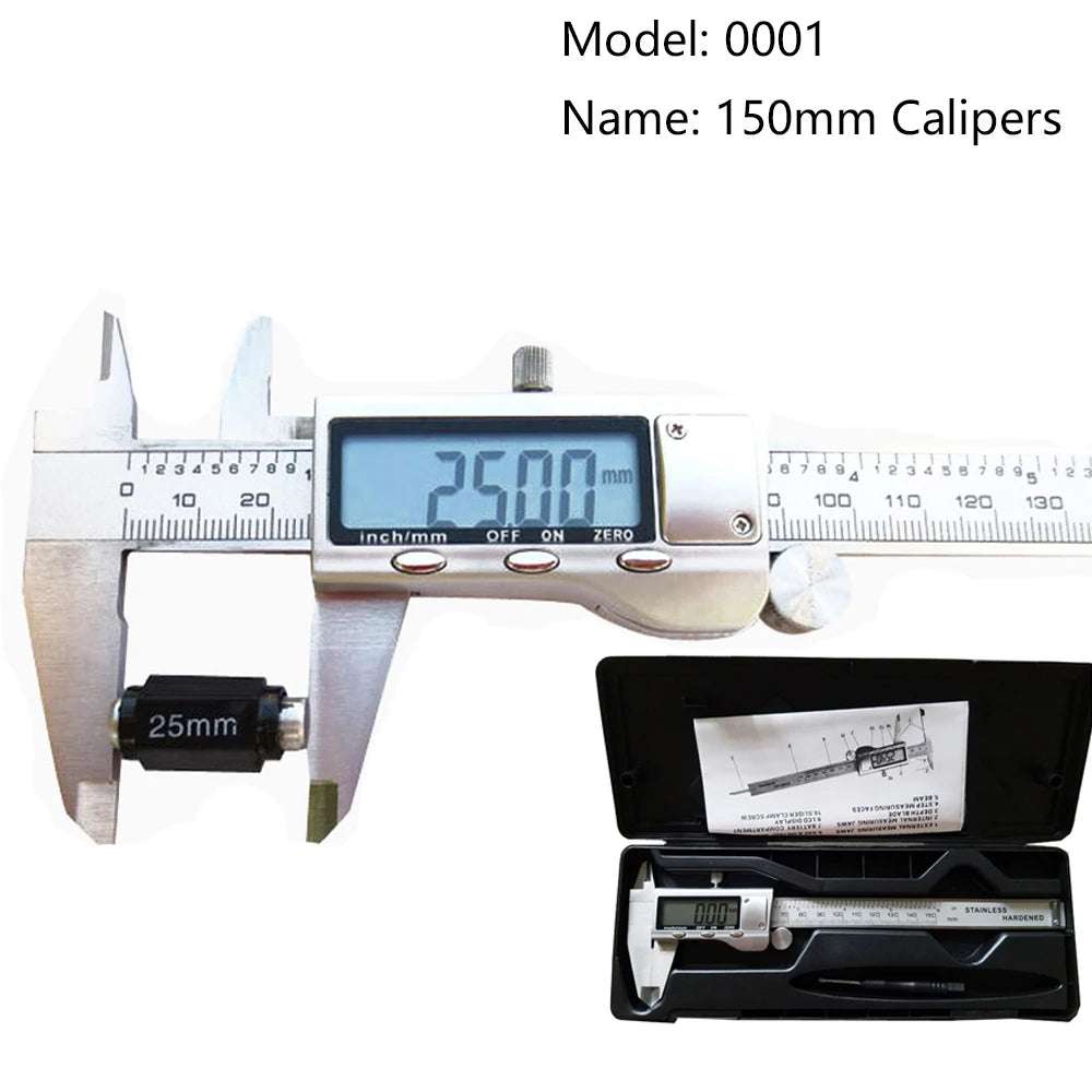4/6-Inch 100/150mm Big Screen Digital Calipers Stainless Steel Electronic Vernier Caliper Metal Micrometer Measuring Tools