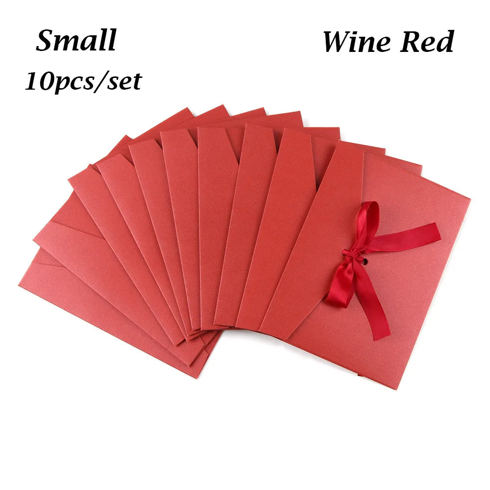 Beautiful Classic Retro Multicolor tie Pearl paper envelopes on Kraft for wedding invitation gift envelope  Greeting Card Bag