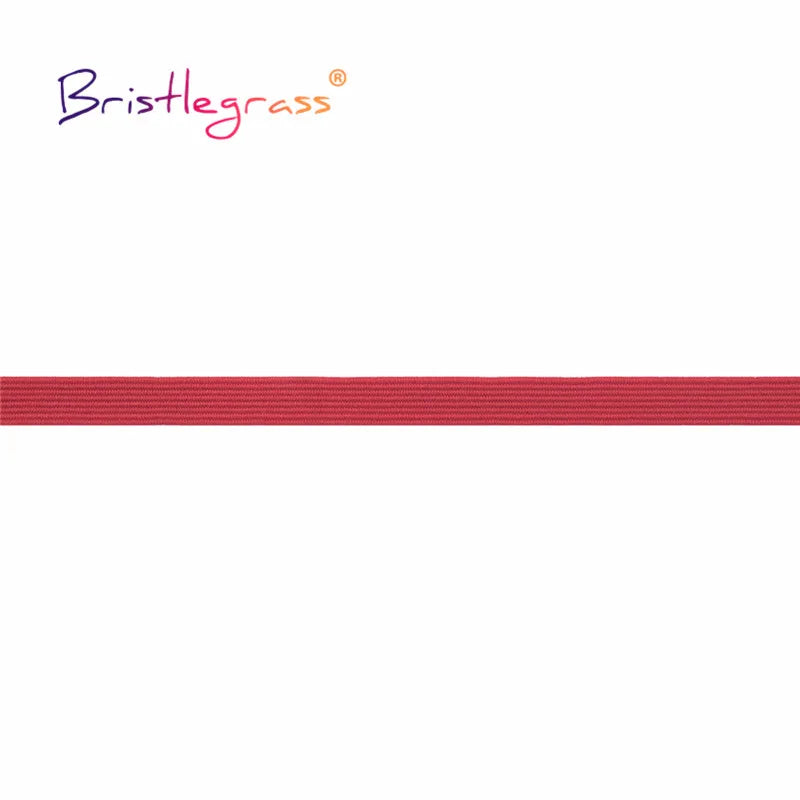 BRISTLEGRASS 2 5 10 Yard Flat Skinny Elastic Cord 1/4" 6mm Latex Rubber Bands Stretch String Notebook Ear Loop Dress Sewing Trim