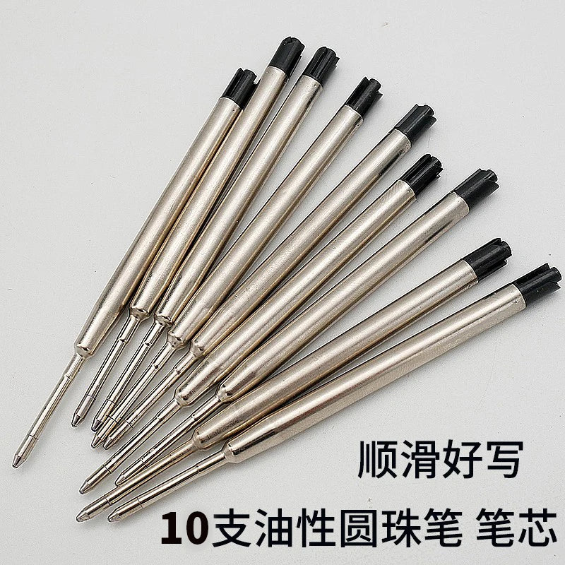 WANCHER Ballpoint Pen Original Hexagon Brass Metal Rotary Black 0.5mm Refill Replaceable W1558 Office School Stationery