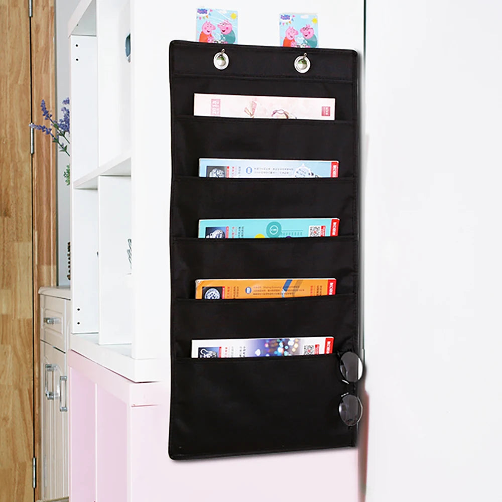 Document Hanging Storage Bag Oxford Cloth Storage Pocket Chart Hanging File Folding Holder Cascading Fabric Organizer For Office