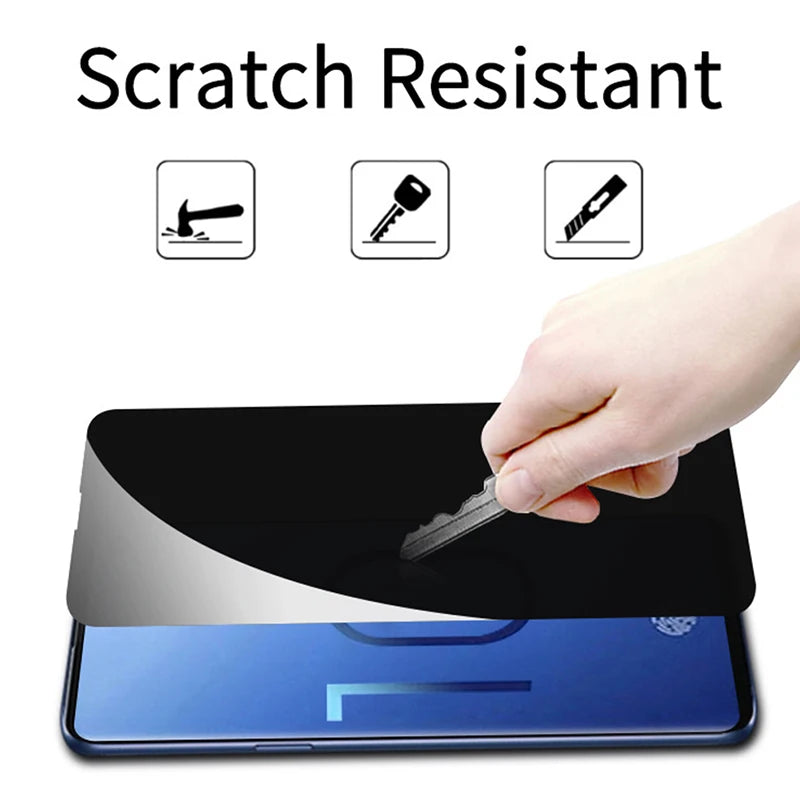 Privacy Tempered Glass for Samsung Galaxy S24 S23 Plus Anti-spy Screen Protector Fingerprint Function for Samsung S22 S26 S25