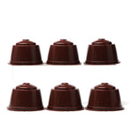 6Pcs Fit  Dolce Gusto Coffee Capsule Reusable Coffee Pod  For Nescafe Dolce Gusto With Spoon Brush Kitchen Accessories