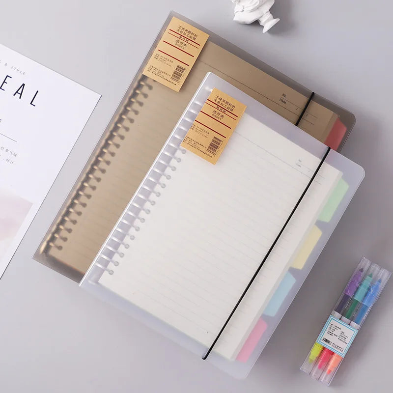 A5 B5 20Holes Loose-Leaf Notebook Refill 60Sheet Spiral Binder Paper Index Inside Page Dot Grid Blank Connell Stationery