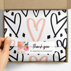 120Pcs/roll Thank You For Your Order Stickers Pink Labels For Envelope Sealing For Small Business Decor Sticker Stationery