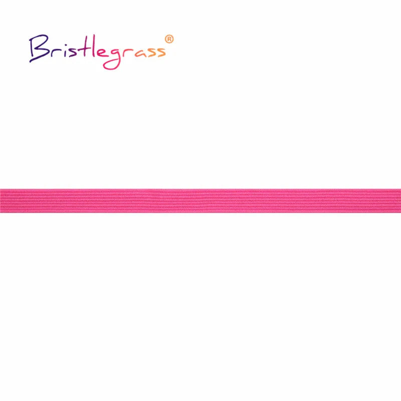 BRISTLEGRASS 2 5 10 Yard Flat Skinny Elastic Cord 1/4" 6mm Latex Rubber Bands Stretch String Notebook Ear Loop Dress Sewing Trim