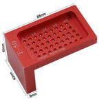 TS-3 Square Hole ruler Woodworking T-type Scribe Mark Measurement Tool Aluminum Alloy Precision Cross-calibration Ruler