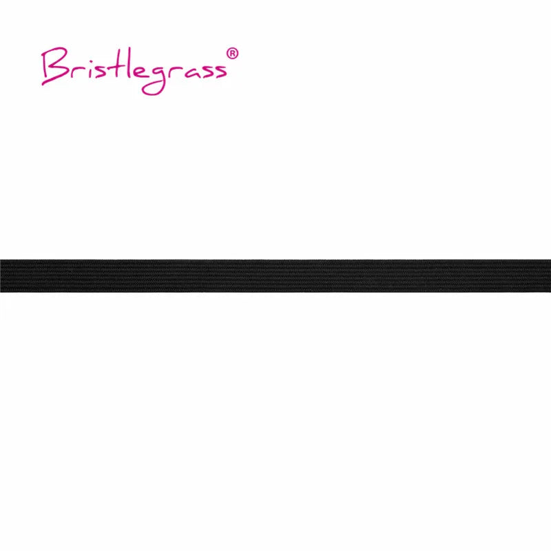 BRISTLEGRASS 2 5 10 Yard 1/4" 6mm Flat Skinny Elastic Cord Glitter Latex Rubber Band Rope Notebook Earloop Dress DIY Sewing Trim