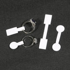 100 Pieces White Blank Price Tag Square Round Heads Paper Labels Sticker For Ring Necklace Bracelet Jewelry Display Retail Store