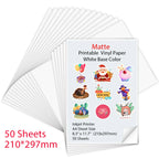 10-100 Sheets A4 self-adhesive Matte Printable Vinyl Sticker Paper for Inkjet printer DIY Crafts Copy Paper Inkjet Printer Paper