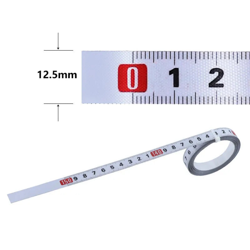 1-5m Stainless Steel Miter Track Tape Measure Self Adhesive Metric Scale Ruler Rust-Proof Durable and Wear-Resistan Ruler