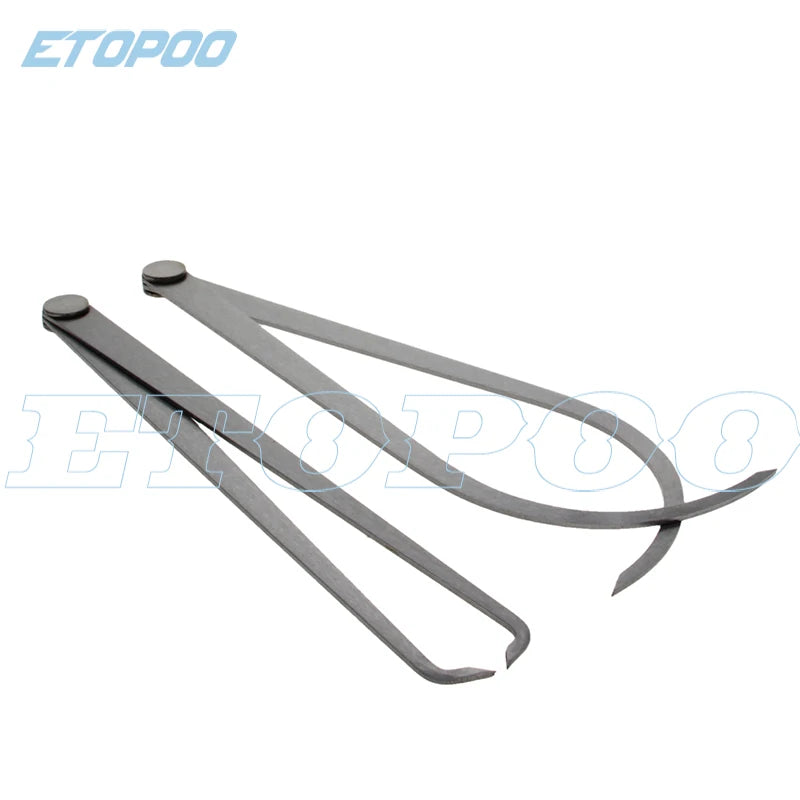 2pcs Calipers 150-450mm Metal Caliper Firm Joint Inside and Outside Caliper Steel Machinist Carving Measurement Tool
