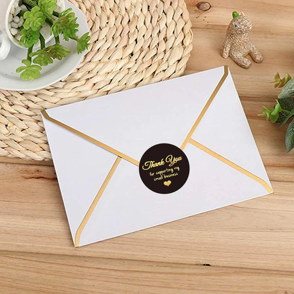 100-500pcs Laser Thank You Stickers for Small Business Holographic Silver Adhesive Labels for Bags Boxes Envelope Mail GIft