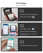 DETONGER DP23S Barcode QR Code Clothes Jewelry Price Tag Printer Android iOS Bluetooth Connection PC Printer
