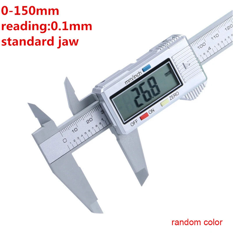 150mm 200mm 300mm 0.1mm Digital Electronic Vernier Caliper Jaw Long Plastic Digital Caliper Micromete DIY Measuring Tools