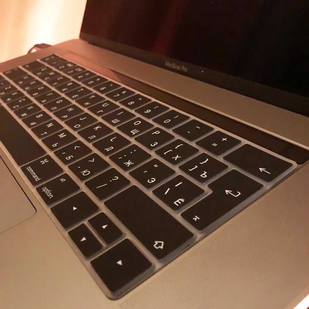 Russian Silicone Keyboard Cover Protector for Macbook Air13/12/15/16Pro Touchbar A2992/A3113/A2941/A1990/A3114/A2289A2337/A2141
