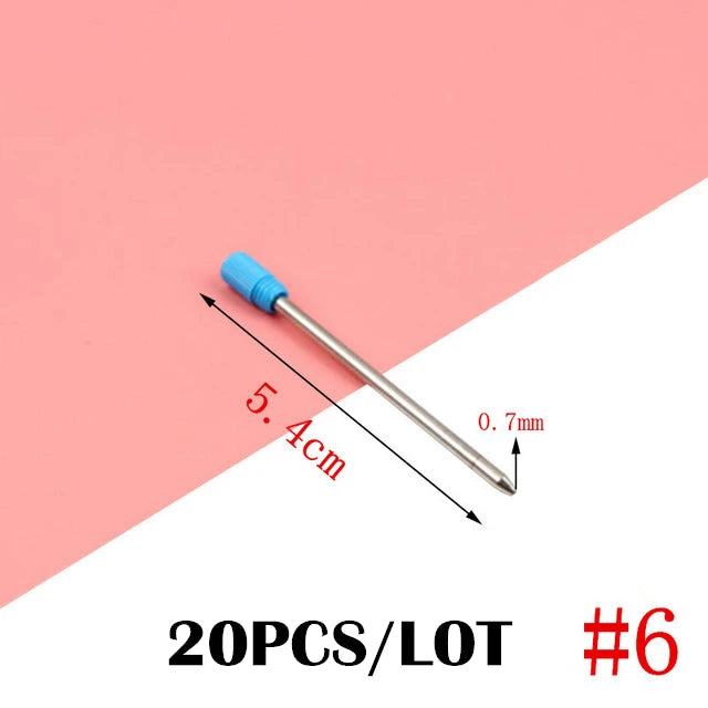 20Pcs/Set Pen Refill Different Metal Ballpoint Pen Refills Office School Stationery Gifts Pen Choose Blue black refills Pen Sale