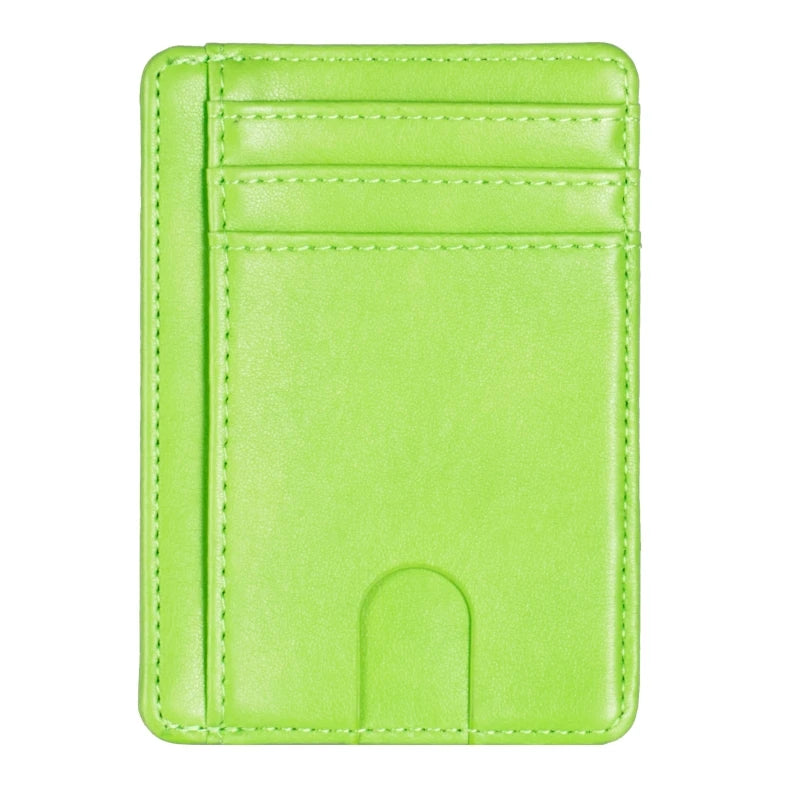 THINKTHENDO Slim RFID Blocking Leather Wallet Credit ID Card Holder Purse Money Case for Men Women 2020 Fashion Bag 11.5x8x0.5cm