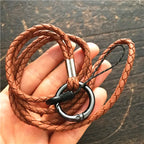 Soft pu weave Neck strap Keychains Pendant Neckline Lanyard Mobile phone Strap Charms Keyring Buckle rope Anti-slip Cord Lanyard