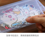 1 PC Stationery Stickers Plastic Storage Box Organizer Container Art Tool Case for Craft Desktop