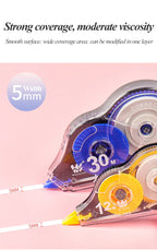 Correction Tape 12m/30m/60m Large-capacity Multi-specification Correct Belt Diary Scrapbooking Student School Office Supplies